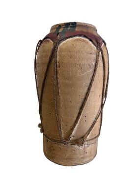 VTG Southwestern Hand-painted Hide Clay Vase